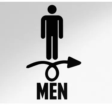 Illustrates on your toilet space the toilet that is meant for gents with this male sign toilet door decal design placed on the door.