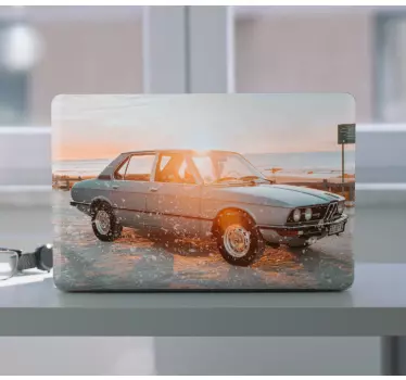 BMW 3.0 laptop vinyl skins. Vintage casual car with turismo style chassis. Decorate your laptop. Get it with immediate shipping!