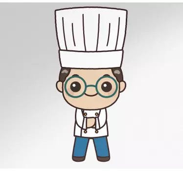 Cute little chef design wall decal to decorate a kitchen or dining space. It is perfect for home and restaurant space decoration.