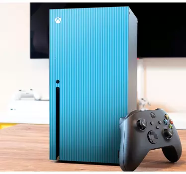 Make your Xbox console look lovely with this decorative Xbox vinyl decal with blue stripe texture design It is made to perfectly fit to an Xbox.