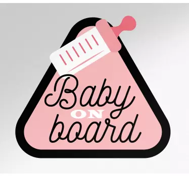 Traffic sign design baby baby on board decal to decorate your vehicle to notify other road riders about your baby passenger with you in your car.