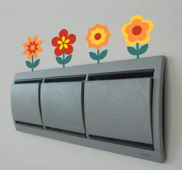 Room Stickers - A floral design to add some life to your switch or socket. Extremely long-lasting material. High quality.
