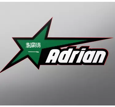 Saudi Arabia flag sticker - It can be decorated on the  bumper, bonnet, window or door area of your vehicle to flag Saudi Arabia in personalized style.