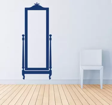 "Mirror, mirror, on the wall...". Simple and vintage design of a long length mirror that is suitable for any space in your home.