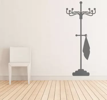 Room Stickers - TenStickers´home decals. Coat rack wall sticker for your home. Available in various colours, ideal for decorating different spaces.