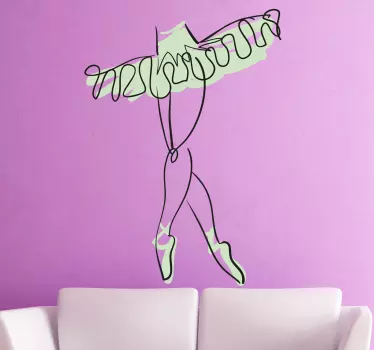 Superb ballet wall sticker to decorate your living room or your dance hall! You can now practise as much as you like in a great atmosphere