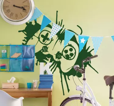 Decorative video game controller sticker featured with control panel design of a video game in an urban style. Available in different colour options.