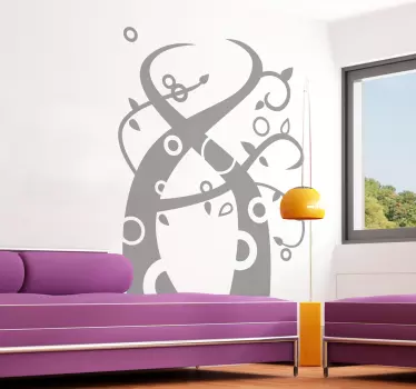 Original design mono-colour design to give you some inspiration for decorating your walls, windows or anywhere you want.