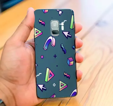 Linear vintage vaporwave background Samsung decal - It does not fade, you would enjoy it for as long as you want without any problem.