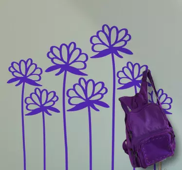 Flowers coat hanger sticker - It is lovely and would sure add beauty to your wall space and give attention to your coat with an elegance fitting.