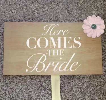 A great wedding decal idea that will make that special day even more special and unique! Decorate any flat surface with this monochrome sticker!