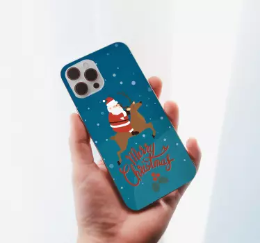 Customize your phone with the our original santa clause Christmas phone cover decal to light up the spirit of Christmas during the festivity.