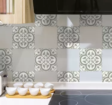 You would love your this Moroccan evergreen fog color tile decal on your kitchen wall, also suitable to decorate any other space.