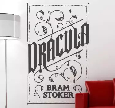 Are you into vampire stories? Do you love Bram Stoker's books? You can now decorate your home with this great monochrome decal!