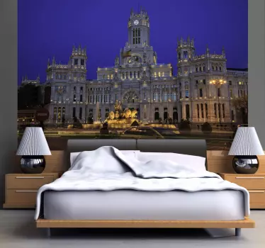 Photo Mural - Shot of the legendary Plaza de Cibeles in Madrid. Available in various sizes. 
Very easy to apply and remove.