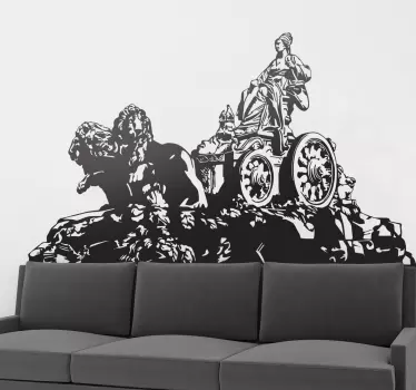 Cybele statue wall sticker to decorate any space space with glamour. It is available inn any size required and the application is easy.