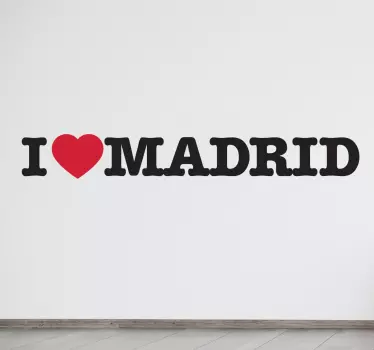 Do you love Madrid? Prove it with this classic sticker and place it in your living room or the trunk of your car or wherever you choose.