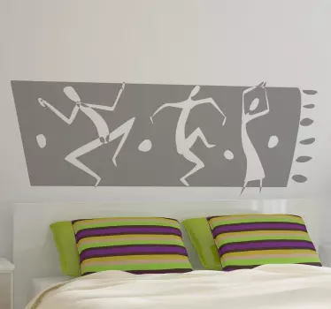 Wall Stickers -&nbsp;Original african themed design of tribal men and a woman dancing. Available in 50 colours. &nbsp;