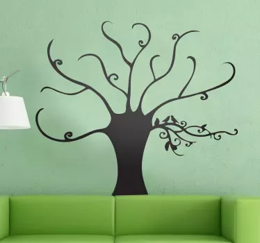 Original decal illustrating an elegant tree. Decorate any room in your home with this special vinyl sticker fully customisable in sizes and colours.
