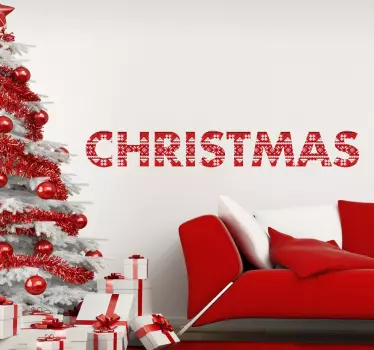 A fantastic wall sticker for the fascinating Christmas season! This decorative decal has designed with a Christmassy pattern.