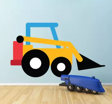 An original design illustrating a digger truck for the little ones. A brilliant decal from our collection of digger wall stickers.