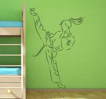 Sports sticker ideal for decorating a youth room. Great decal for people who enjoy judo, karate, or any other martial art.