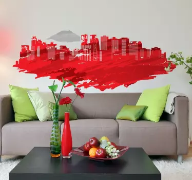 From our collection of city skyline wall decals, here with the famous capital of Japan. +10,000 satisfied customers. Custom made.