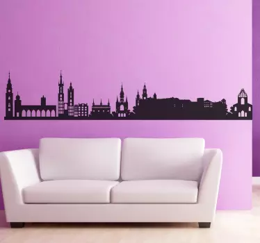 Check out this gorgeous city sticker that has a Polish skyline on it and is available in over 45 colors. Easy to apply on flat surface.