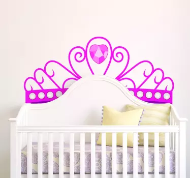 Decorative crown sticker to make your daughter feel like princess. Perfect for decorating young girls rooms