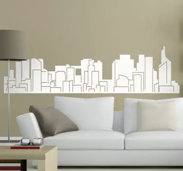 Paris wall decal with a representation of the architectural profile of the French capital. Can be created in over 45 different colours.