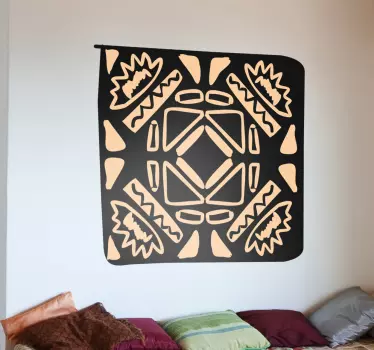 Wall Stickers - African mosaic mural ideal for customising bedrooms and lounges. Available in various sizes.