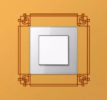 From our collection of switch and plug stickers, an elegant decorative frame to add a delicate touch to any room in your home.