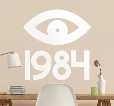 This literature related decorative wall vinyl is perfect for all fans of Orwellian works, showing an eye representing Big Brother