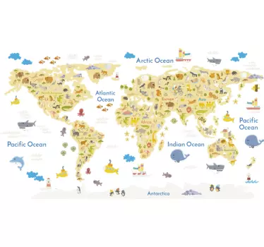 Stickers Carte du Monde: Déco Voyage Inspirante - TenStickers