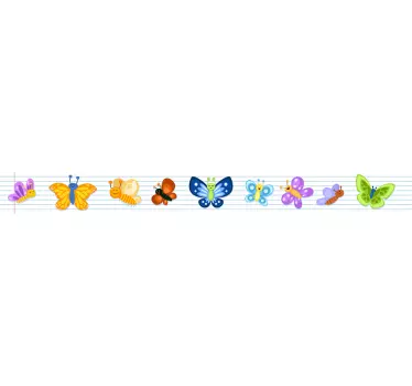 Purple butterflies flying butterfly wall sticker - TenStickers