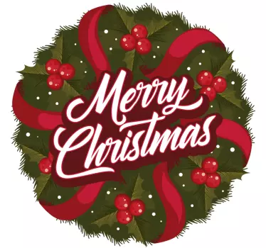 Christmas Ribbon Stickers - TenStickers