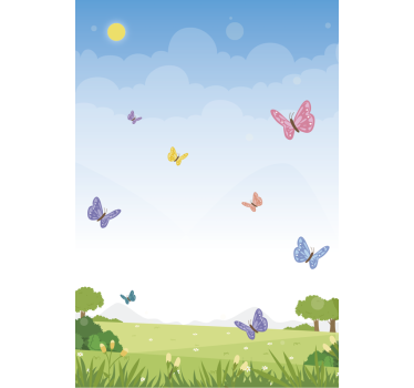 Purple butterflies flying butterfly wall sticker - TenStickers