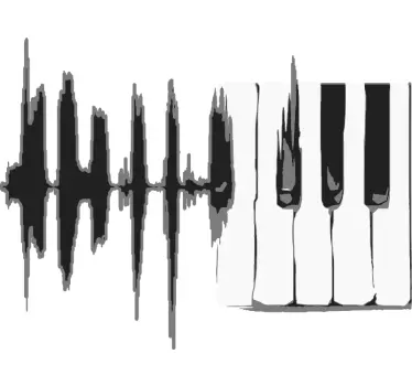 micro notes de musique monochrome - TenStickers