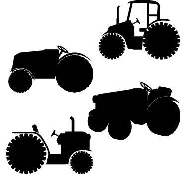 Spielzeug Aufkleber Silhouette traktor eigenen Namen - TenStickers