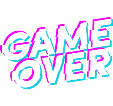 Gaming game over poster - TenStickers