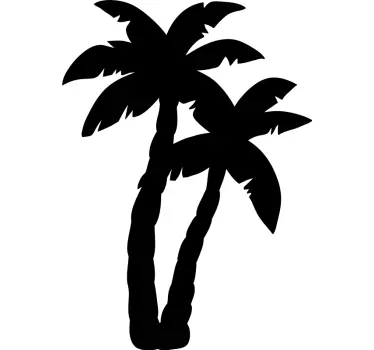 Palm tree with name tree wall decal - TenStickers