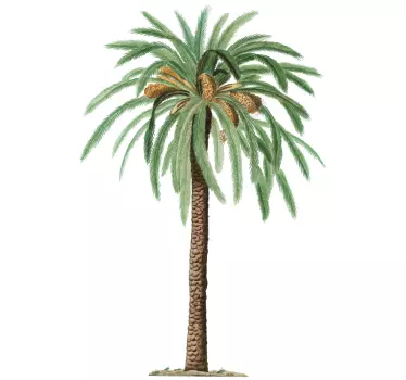 Palm tree strokes tree wall decal - TenStickers