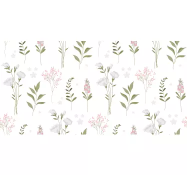 Klebefolie für Möbel Minimalistisches wildblumenmuster - TenStickers