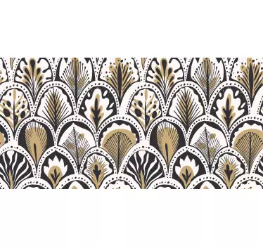 Elegant green and gold pattern decals for furniture - TenStickers
