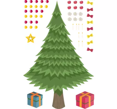 Christmas Ribbon Stickers - TenStickers