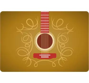 Guitar with Wings Logo Sticker - TenStickers
