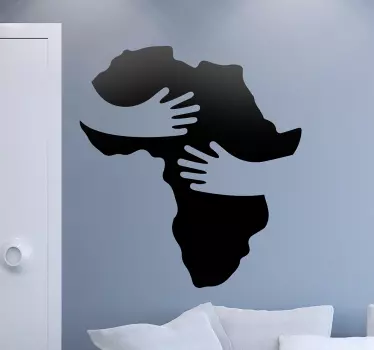 Hugging Africa Wall Sticker - TenStickers