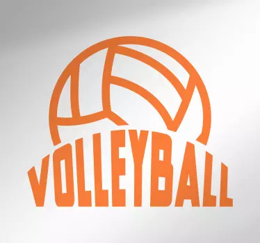 Volleyball text wall sticker - TenStickers