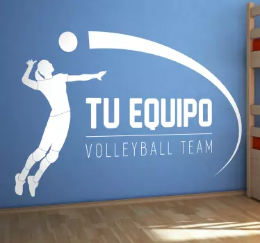 Adhesivo personalizable equipo volley - TenVinilo