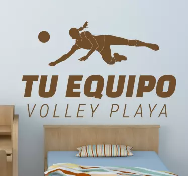 Pegatinas volley playa personalizables - TenVinilo
